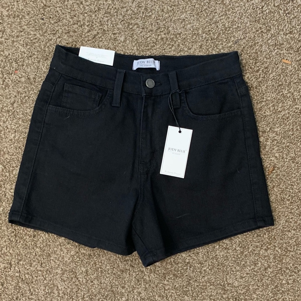 NWT Judy Blue Black High Waisted Shorts Sz Medium